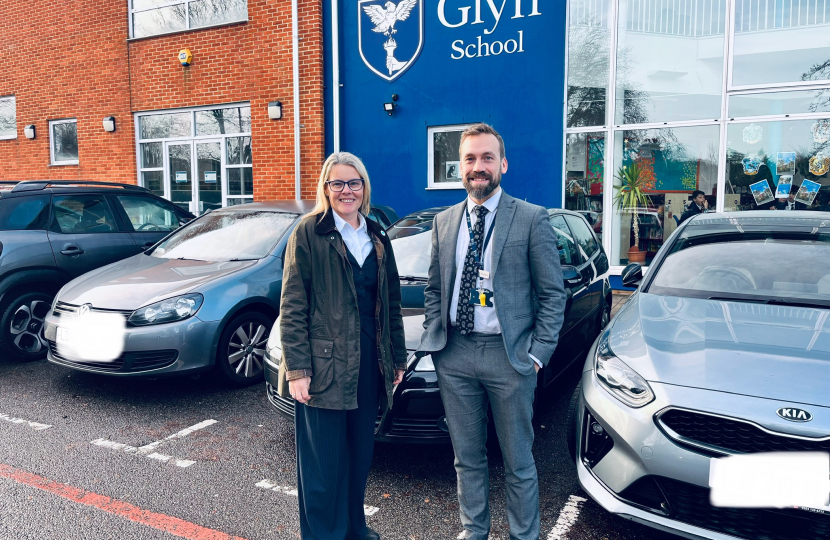 Mr Lightfoot shows Emma around Glyn School