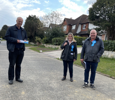 Campaigning in Epsom with Chris Grayling MP