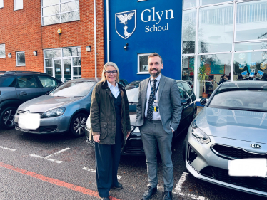 Mr Lightfoot shows Emma around Glyn School